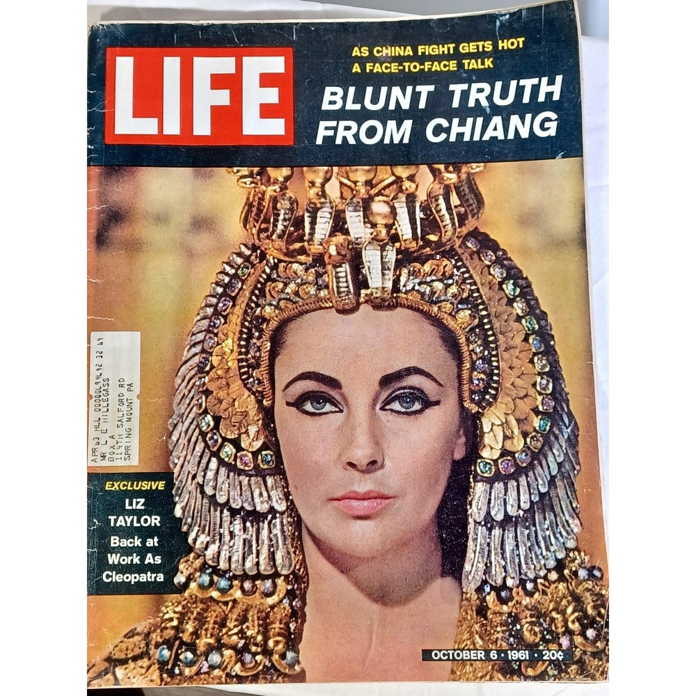 Vintage‎ 1961 LIFE Magazine Liz Taylor Cleopatra Chiang Kai Shek China October 6
